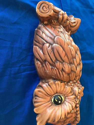 Ceramic Owl Wall Plaque Jamar Mallory Ceramic Studios 1967 Vintage