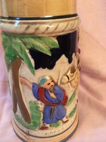 Vintage Wales Beer Stein Made In Japan Ceramic