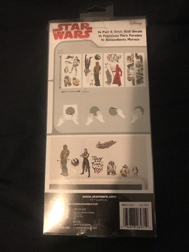14 STAR WARS Pattern Peel And Stick Wall Decals