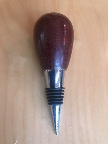 Solid Cherry Wood WINE BOTTLE STOPPER NICE BARWARE Unique