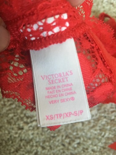 Victoria's Secret Red  Lace Garter Size XS/S