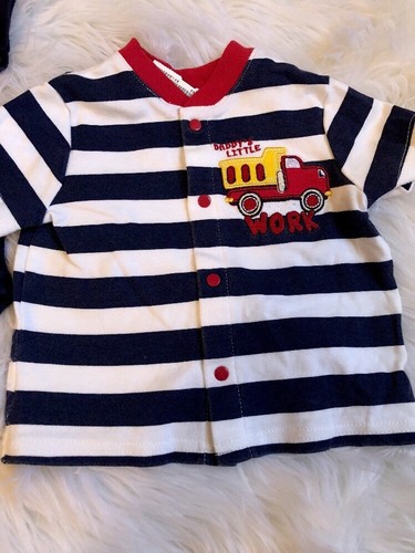 Baby Boy’s 3-6 months Summer Shirt Lot Construction Beach Crab
