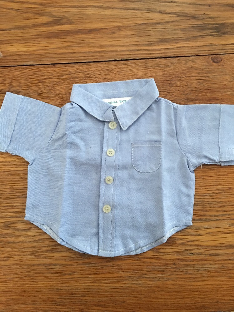 One Animal Works Light Blue Oxford Shirt for stuffed Animals