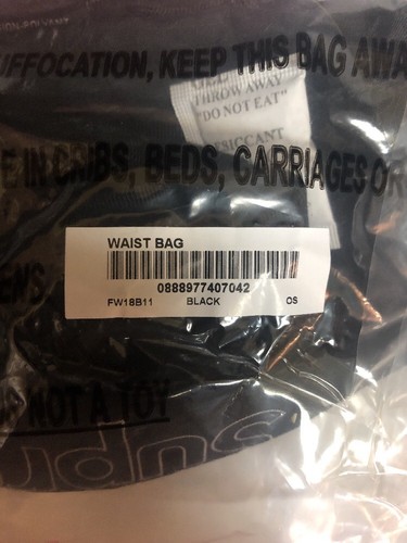 Brand New Supreme Waist Bag FW18 Black