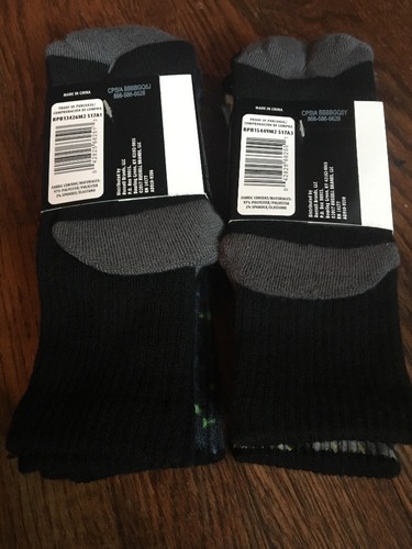 New Boys Russell Voltage Lot Of 6 Pairs Crew Socks Arch Support Mesh Size 9-2.5