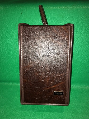 Vtg Marsand Industries 24 Cassette Carrying Case Portable Storage Brown Vinyl