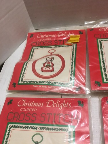 VINTAGE CROSS STITCH CHRISTMAS ORNAMENTS  Kits Lot Of 12