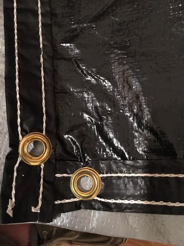 6' x 40' Poly Z Silver Black Tarp 18