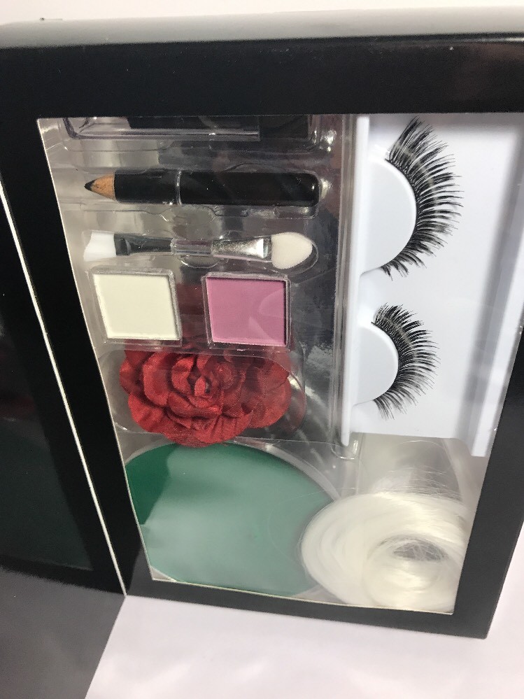 Frankenstein Makeup Accessories Kit Set Halloween Cosplay Lashes Flower New