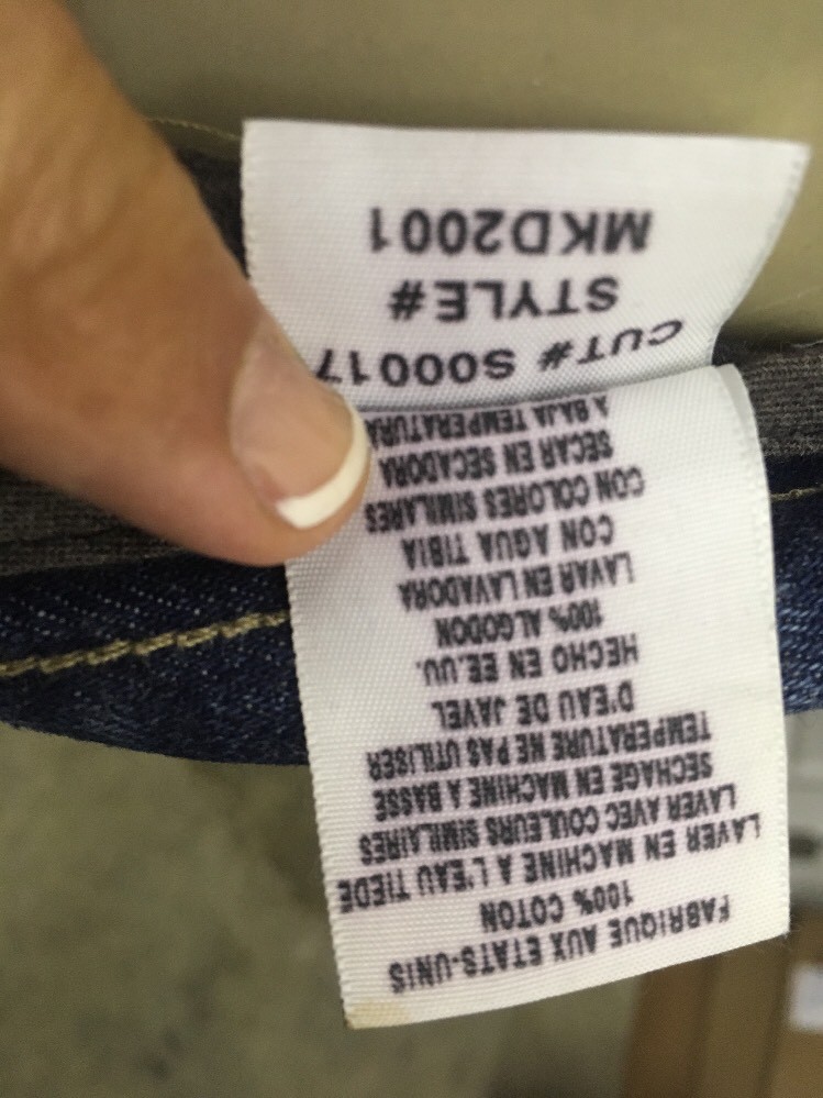 SLAB BY RICK OWENS SLAB BY RICK OWENS MKD2001 JEANS VINTAGE STRAIGHT LEG BLUE HOGS FADED DENIM