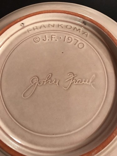 Frankoma Pottery Plate 1970 King Of Kings Signed