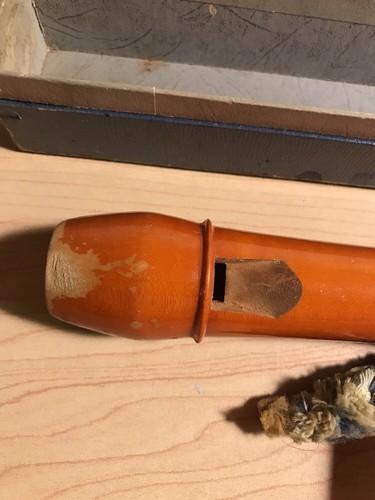 Original Vintage July 1951 Alexander Heinrich Blockflote  Light Brown Recorder
