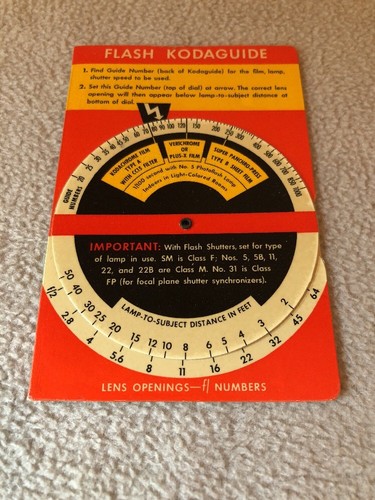 Kodak Flash Kodaguide Dial Calculator Wheel