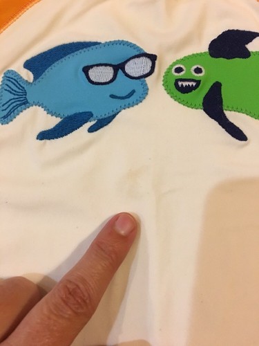 Gymboree Fishes Rashguard Swimsuit 3T