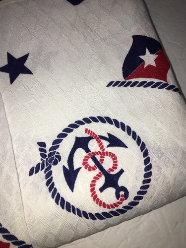 New Primstyle Woolworth Qualiti Pakt Nautical Anchor 2 yards Cotton fabric
