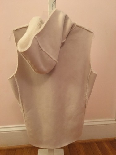 Frost Vest Faux Fur Shearling Ivory Cream Winter White Ladies Sz Medium 8 10 12