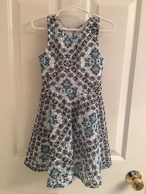 Girls Justice Sleeveless Light And Dark Blue DressSize 5