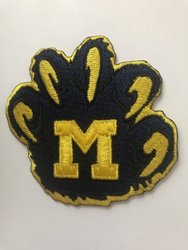 University Of Michigan Wolverines Vintage Embroidered Iron On Patch 3” X 3” A1