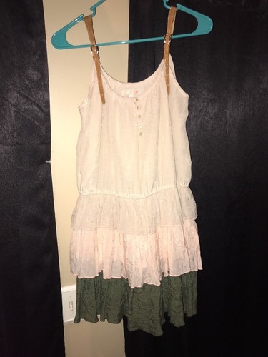 Super Cute Girls Sz L GB Triple Tiered Adjustable Sleeveless Dress