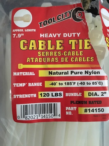 50 Heavy Duty Cable Zip Ties 7.9