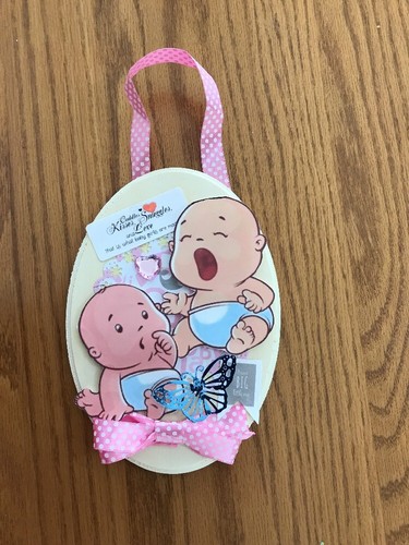 Baby Girl Wall Decor Handmade Pink Ribbon Foil Butterfly Pink Stone Heart Quotes