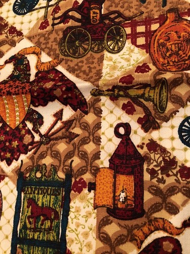 USA 5th Avenue Vintage Fabric Americana Over 10 yards! Eagle,Lantern, Fire wagon
