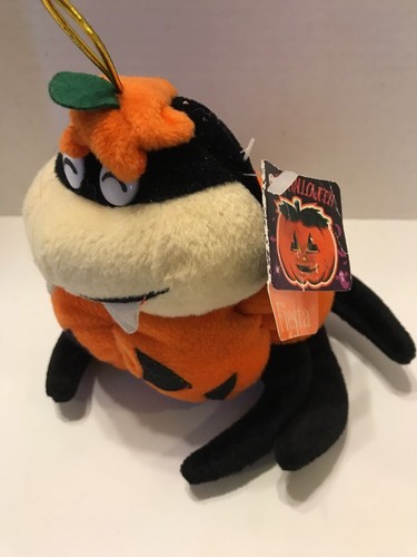 Halloween Pumpkin Spider Plush  Fiesta New Stuffed Animal Toy