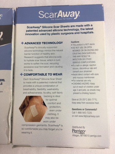 4 SCARAWAY SILICONE SCAR SHEETS 12 Reusable sheets per box EXP 2022