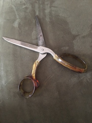Sewing Scissors  Faux Tortoise Shell 9” #3728 Vintage