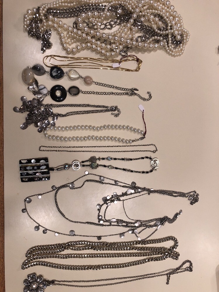 ESTATE LIQUIDATION  VINTAGE QUALITY COSTUME NECKLACES Lot Of 10 MULTI STONE