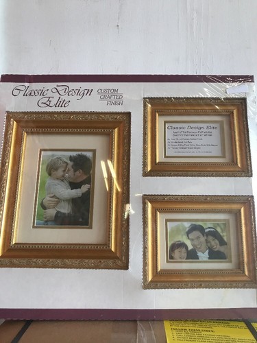 Vintage Wooden Photo Picture Frames Set of 3 Custom Crafted Finish (Wedding)