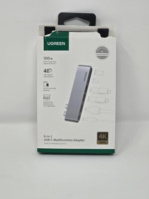 Ugreen USB C Hub Adapter for MacBook Pro and MacBook Air - Gray/Silver