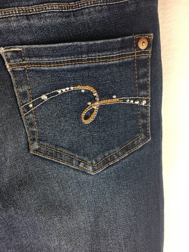 Justice Girl's Jeans Size 12S Simply Low Stretch Dark Wash Bootcut  J1