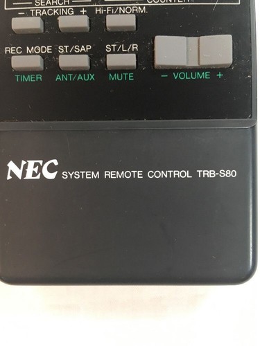 NEC System Remote Control TRB-S80 Timer LCD Display Original Vintage