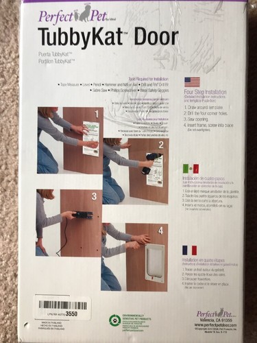 Perfect Pet Tubby Kat Cat Pet Door with 4 Way Lock 7.5