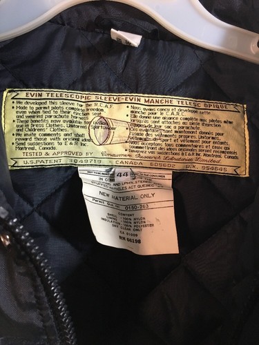 Evin Telescopic Airline Ground Crew Heavy Winter Jacket Size XL 44 Vintage