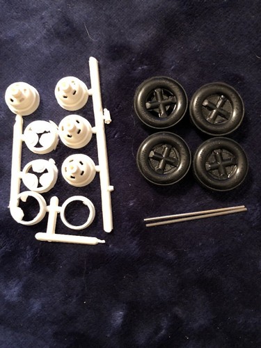 AMT BENNY PARSONS CHEVY LAGUNA - JUNKYARD PARTS ONLY-RACING WHEELS,TIRES & AXLES