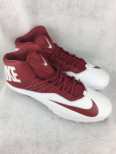 Nike Mens Football Cleats Size 17 Red Burgundy White 603368-161 368