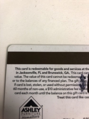 Ashley Furniture Homestore Giftcard $180 Jacksonville FL And Brunswick GA Only