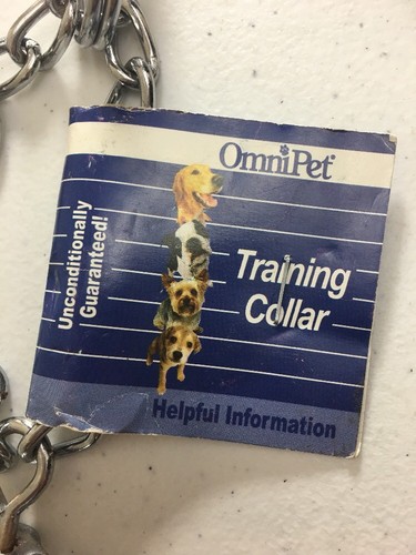 SNAP ON PINCH-PRONG DOG TRAINING COLLAR Omnipet Chrome-Plated 18”