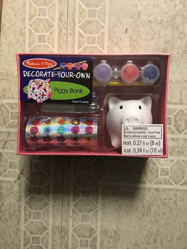 Melissa And Doug. Decorate Your Own Piggy Bank