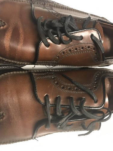 VINTAGE Rand Mens Shoes Size 8 Brown Wing Tip Oxfords Lace up dress shoes