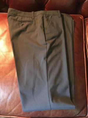 Sisley Navy Blue Dress Pants Trousers Size IT 40 Flat Front Lightweight