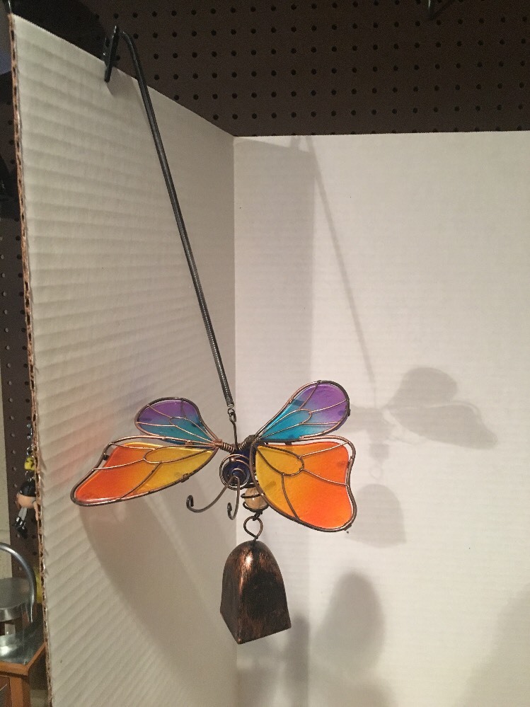 Butterfly Wind Chime w/ Copper Bell Yard Garden Outdoor Living Home Decor