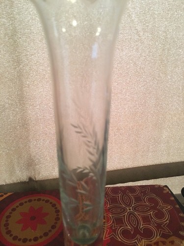 Sterling Silver & Cut Glass Crystal Bud Vase, 7 1/4