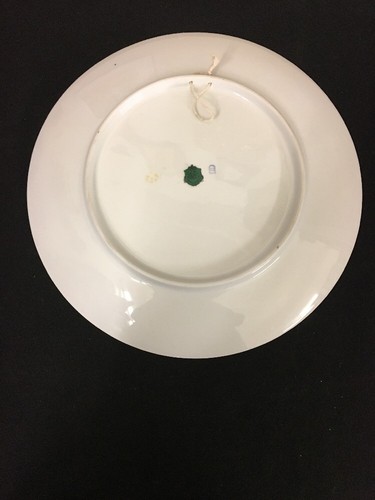 VINTAGE HAND PAINTED ELK CHARGER PLATE BLUE GOLD TONE GILT BAREUTHER WALDSASSEN