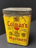 Vintage Colmans Mustard Tin Powder Aluminum Spice Tin of Norwich
