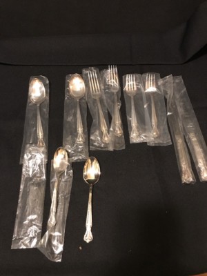 2 Vintage Roger And Brothers Reinforce Plated Flatware Five Piece Placesetting
