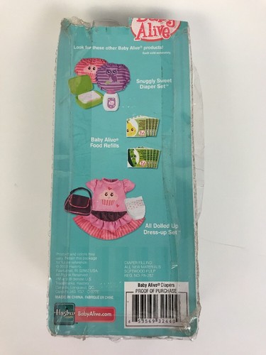 Baby Alive Diapers Package 6 Pink 2008 Pack Refill Replacement Accessories