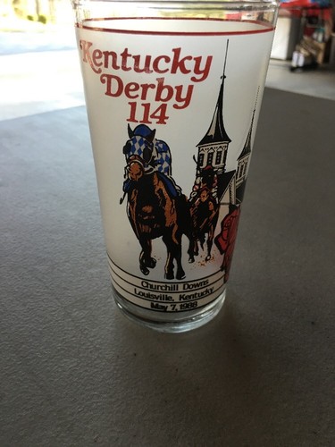 Lot Of 6 Kentucky Derby Glasses & Mug, 3 Breeders Cup & 1 Belmont Stakes. Free S